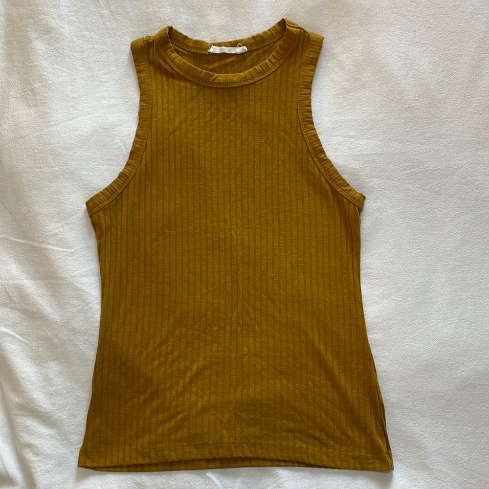 Dress Up/Double Zero ribbed tank top, size small